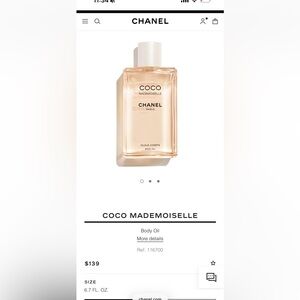 CHANEL Coco Mademoiselle Body Oil - Elegant Cream Hue